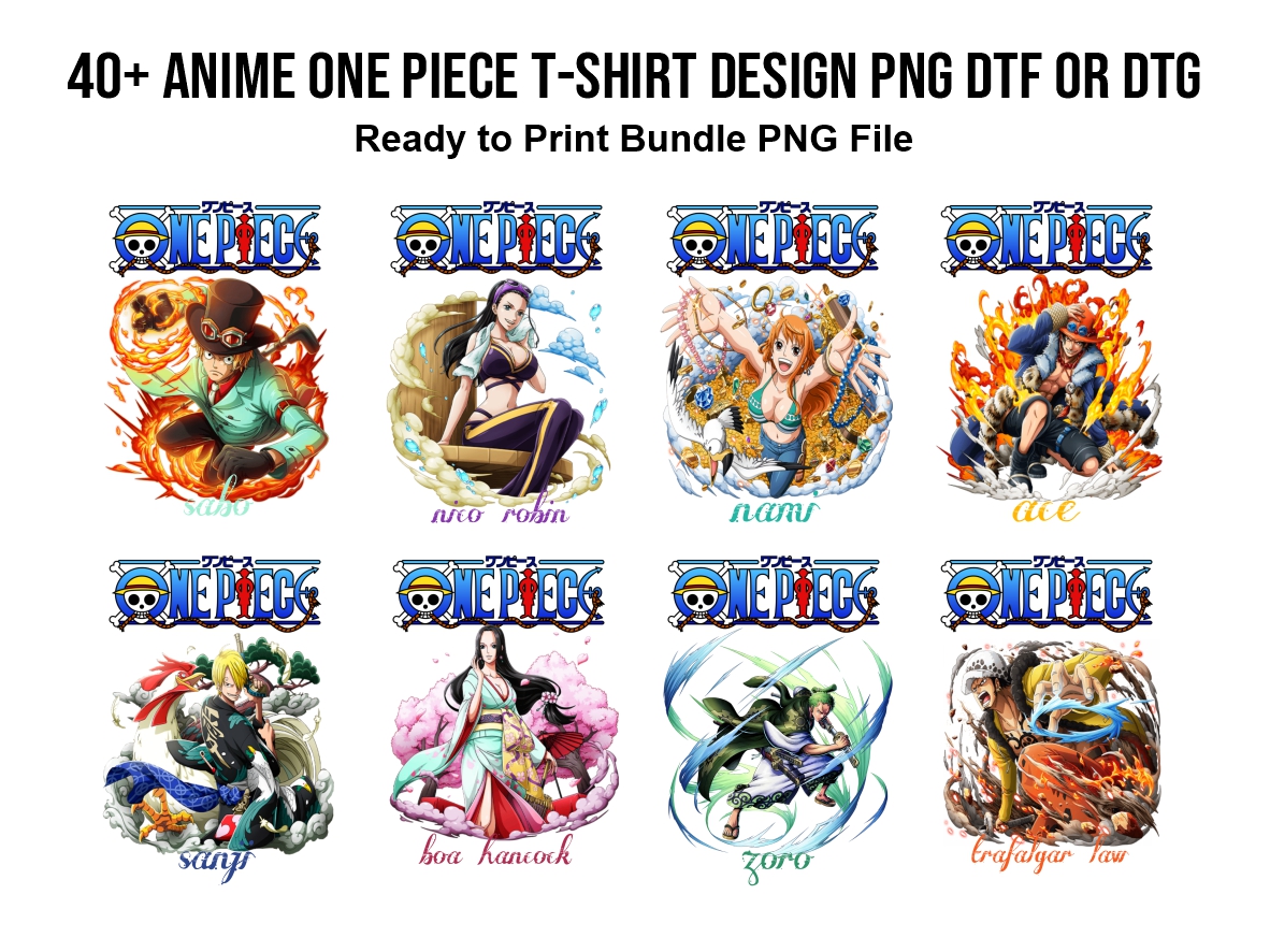 One Piece Anime 10 Graphic DTF Transfer - JOORHEE