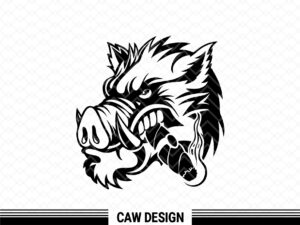 A Ferocious Wild Boar SVG Clipart
