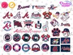 Atlanta Braves Svg Image, Digital Cut Files, Baseball Clipart PNG MLB