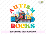 Autism Rocks One Awesome Kid PNG Design