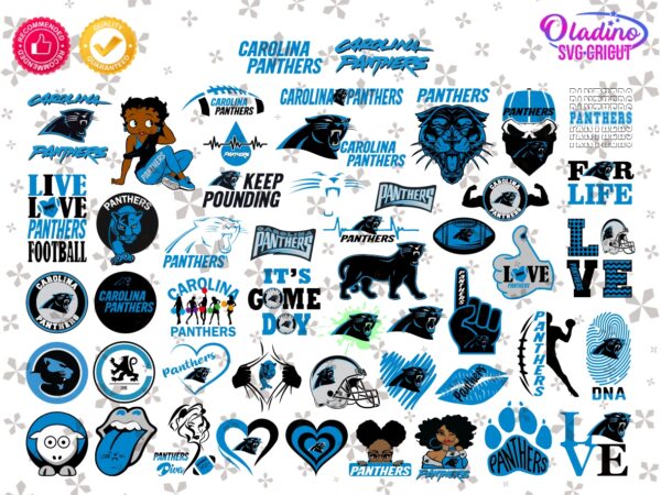 Carolina Panthers NFL SVG Bundle - High Quality Files for Cricut, Silhouette, and Other Cutting Machines