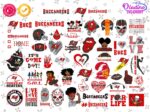 Cheer on the Tampa Bay Buccaneers with this 50+ High Quality NFL SVG Bundle!
