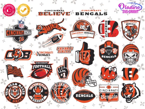 Cincinnati Bengals SVG, NFL LOGO PNG, Football Tiger SVG