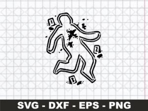 Crime Scene Stencil Download SVG PNG EPS DXF