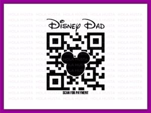 Dad Scan For Payment Svg Father's Day T-Shirt Design, Disney Funny Design