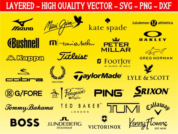 Golf Logo Brands SVG, Golf Vector, Golfing SVG