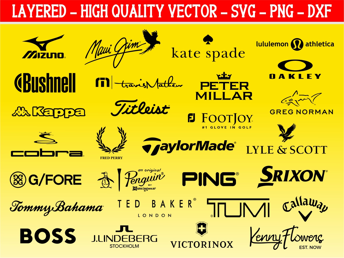 Golf Logo Brands SVG, Golf Vector, Golfing SVG Vectorency