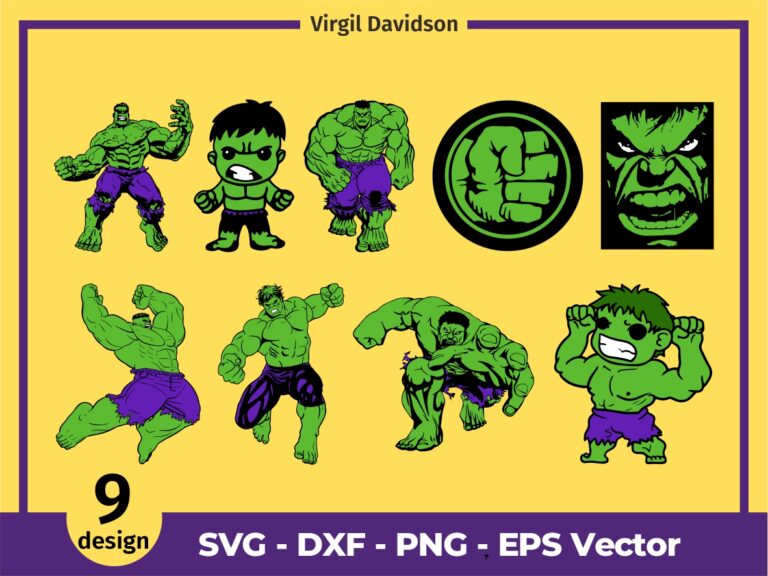 Hulk svg Cut Files Super Hero Cartoon Bundle PNG