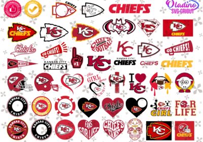 Kansas City Chiefs NFL SVG Files - Perfect for DIY Projects, Scrapbooking, and More