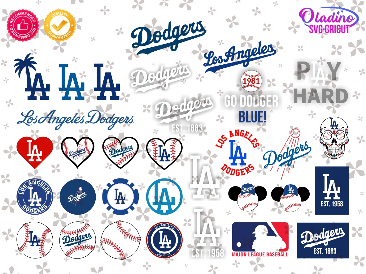 Los Angeles Dodgers Logo Baseball Team Svg Digital File