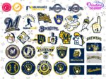 MLB Milwaukee Brewers SVG Design, Digital Cut Files, Milwaukee Brewers Baseball Clipart PNG Vector