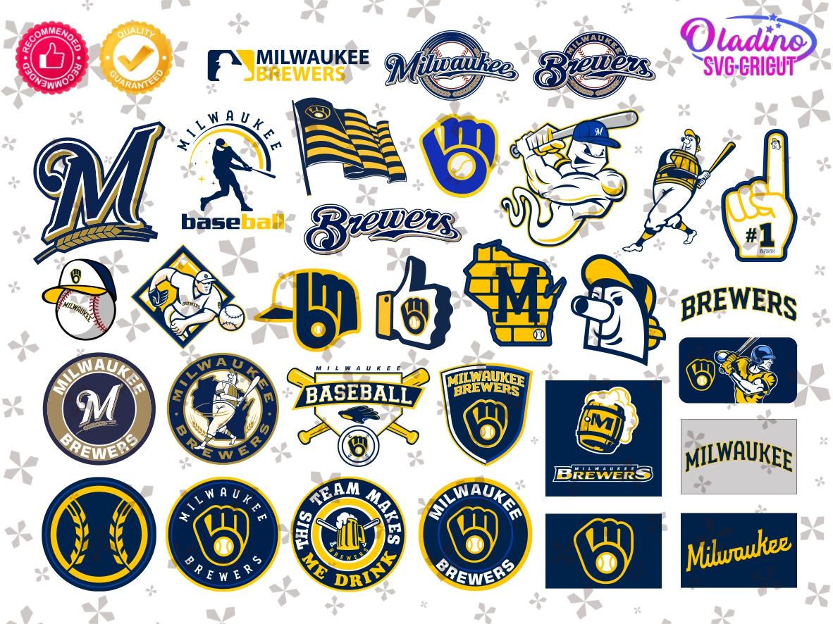 MLB Milwaukee Brewers SVG Design, Digital Cut Files, Milwaukee