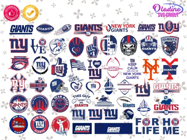 New York Giants SVG Bundle, NFL Logo Design for Cricut and more