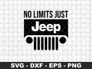 No Limits Just Jeep SVG Cricut