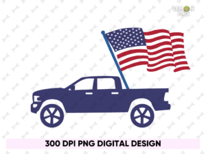 Patriotic Truck memorial day PNG Sublimation