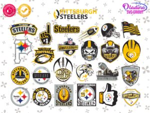 Pittsburgh Steelers SVG BUNDLE, Steelers Logo Variation Design Concept