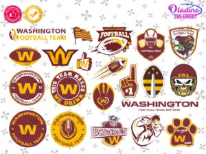 Washington Football SVG Logo, Mascot, Design PNG Vector