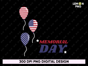 balloon memorial day PNG design