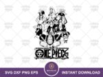 one piece anime shirt design vector png svg