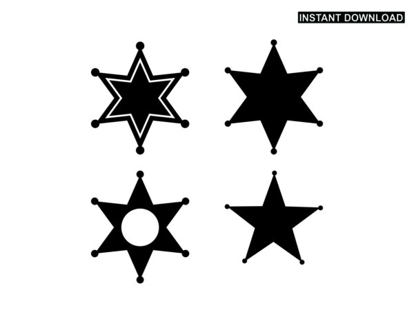 sheriff star clipart svg image Vectorency Sheriff Star Clipart, Sheriff SVG Image, PNG, DXF