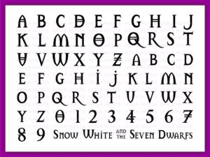 snow white font