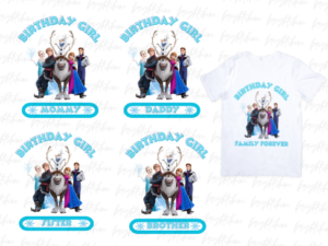 t-shirt family Frozen PNG Design