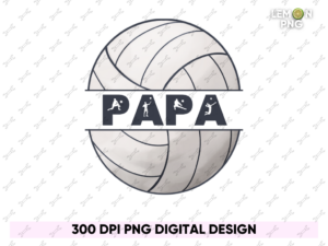 volleyball Papa T-Shirt Design
