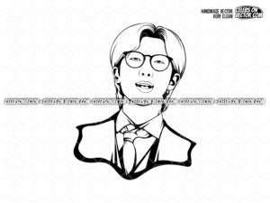 BTS RM Face Vector Art, SVG, PNG Design