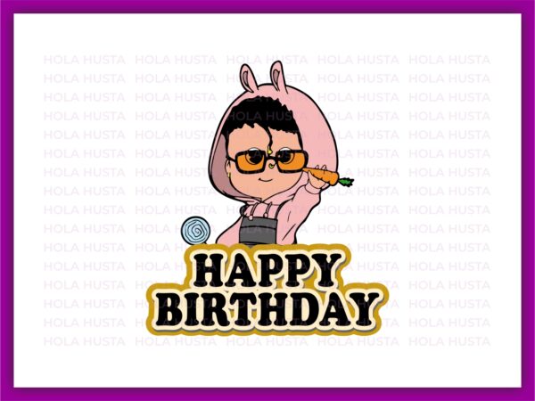Birthday Baby benito svg balloon Bad Bunny Cake Topper SVG PNG DXF