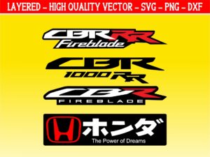 CBR1000RR Fairing SVG, Honda Sticker Design