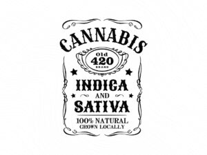 Cannabis SVG, Old 420, Indica and Sativa, PNG, EPS, DXF
