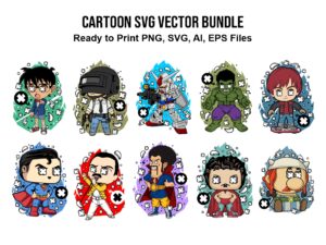 Cartoon SVG Vector Bundle Design