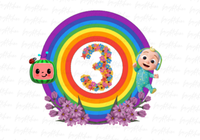 Cocomelon Birthday Party 3 PNG, Transparent Background, DTF, DTG File (3)