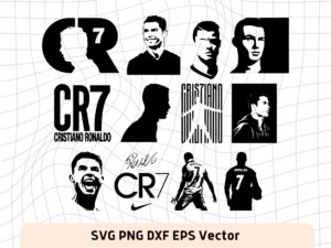 Cristiano Ronaldo CR7 SVG Bundle Design Cricut