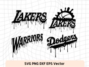 Dodgers Lakers Warriors SVG Drip, Logo, PNG, EPS, Basketball, NBA