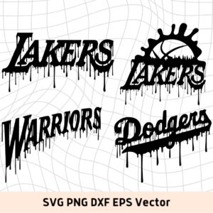 Dodgers Lakers Warriors SVG Drip, Logo, PNG, EPS, Basketball, NBA