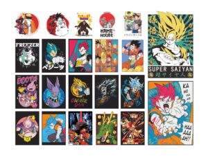 Dragon Ball T-Shirt Design Bundle, AI EPS PNG SVG 2