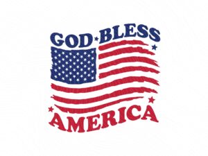 God Bless America SVG, 4th July Cricut Projects Ideas vector