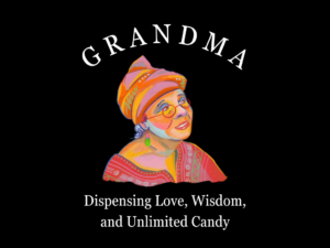 Grandma Dispensing Love, Wisdom, and Unlimited Candy Shirt Design