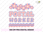 Groovy PNG Design, Postal Worker PNG Sublimation Design File