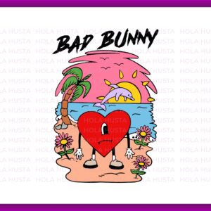 Heart Bad bunny svg summer svg Bad Bunny heart poster PNG HD