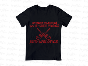 Hockey Players Do It with Pucks... and Lots of Ice Shirt Design