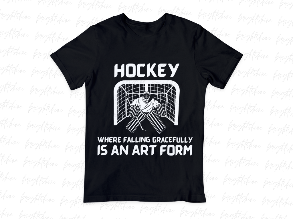 Hockey Where Falling Gracefully is an Art Form Shirt Design