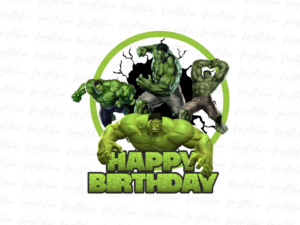 Hulk Birthday Topper PNG PDF