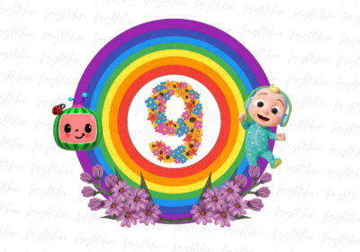 Kids Cocomelon Birthday Party 9 PNG, Transparent Background, DTF, DTG File Design