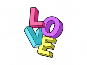 Love Color Full Design SVG Layered