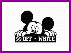 Off White Disney Logo SVG, Fun Logo Art, Funny Cricut Project