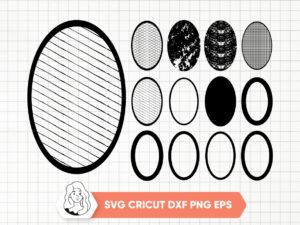 Oval Frame SVG, Ovals Round Frame PNG EPS Vector