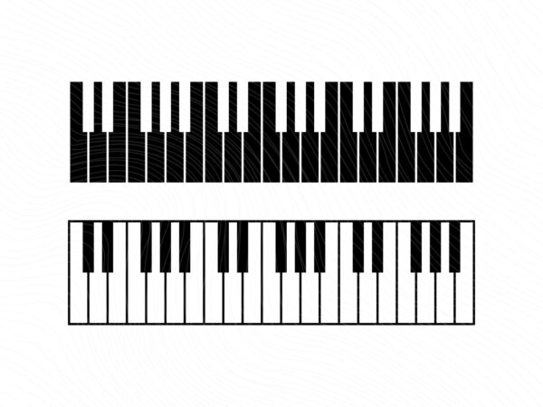 Piano Keyboard Keys Clip Art, SVG, PNG EPS