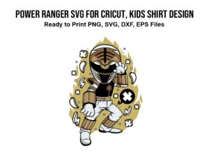 Power Ranger SVG for Cricut, Kids Shirt Design PNG